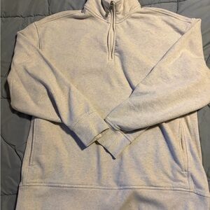 Athleta Men's Light Gray Zip-Up Sweater